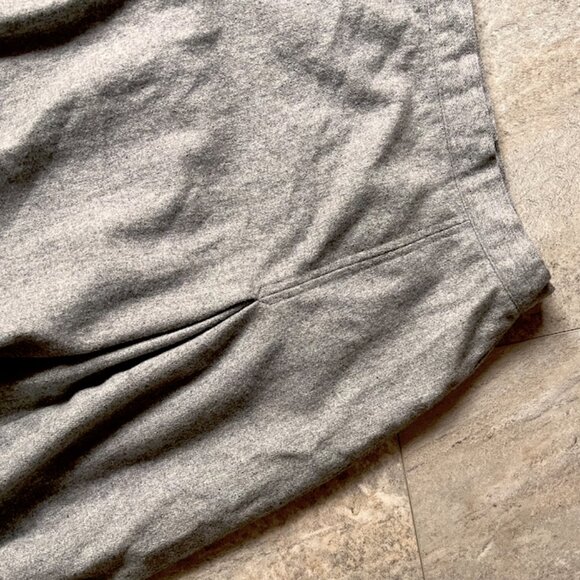 Vintage Wool Skirt with Front Pleats, Knee Length - Picture 2 of 16